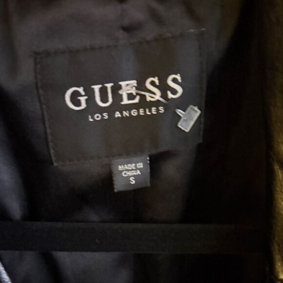 Guess Women's Shiny Black Leather Jacket - Picture 2 of 2